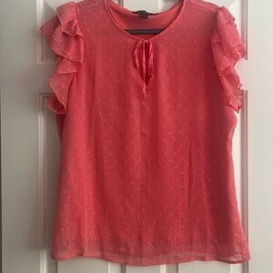 Salmon colored blouse with gold shimmer